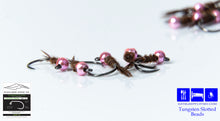 Load image into Gallery viewer, Light Metallic Pink Beaded Pheasant Tail