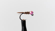 Load image into Gallery viewer, Light Metallic Pink Beaded Pheasant Tail